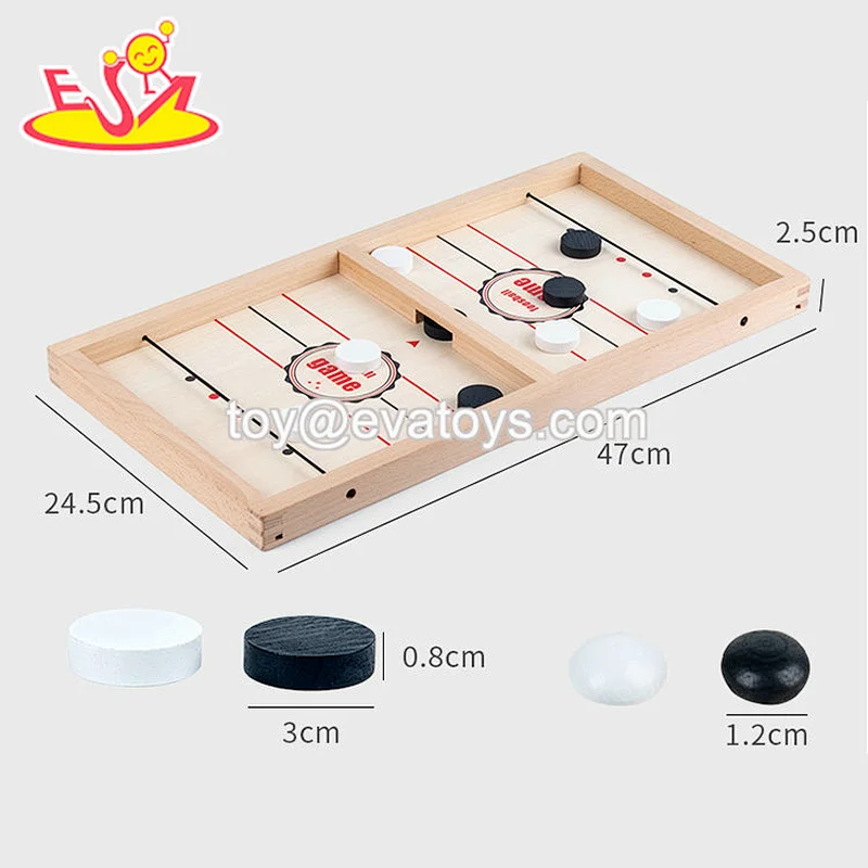 Top sale wooden Bear 2 in 1 ejection chess for children W11A134C