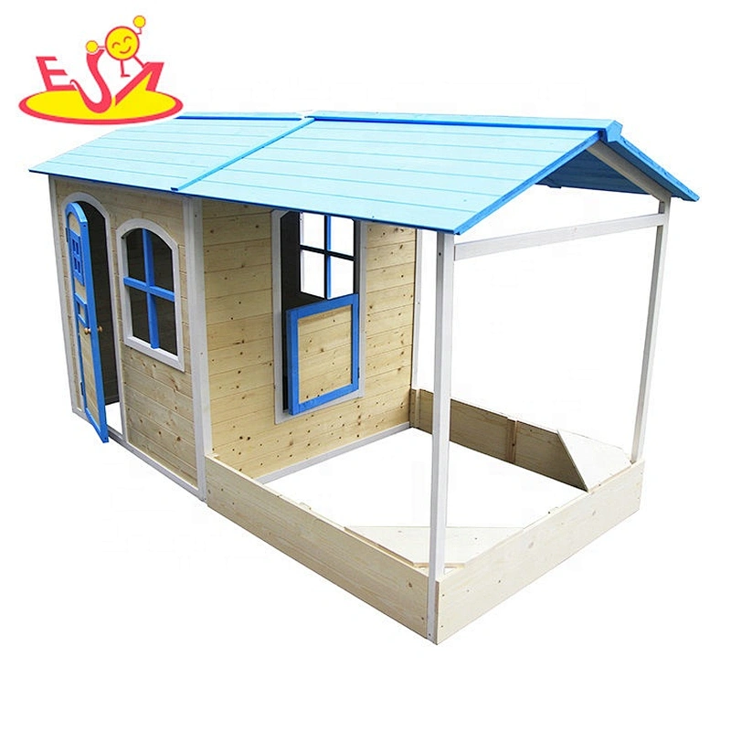 Custom wholesale great sale outdoor wooden house for kids palying W01D085