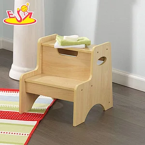 Wholesale kids steps tool living room wooden chair furniture for toddlers W08G308