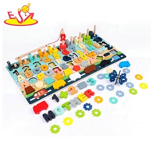 New sale preschool wooden marble run set for kids W04E114