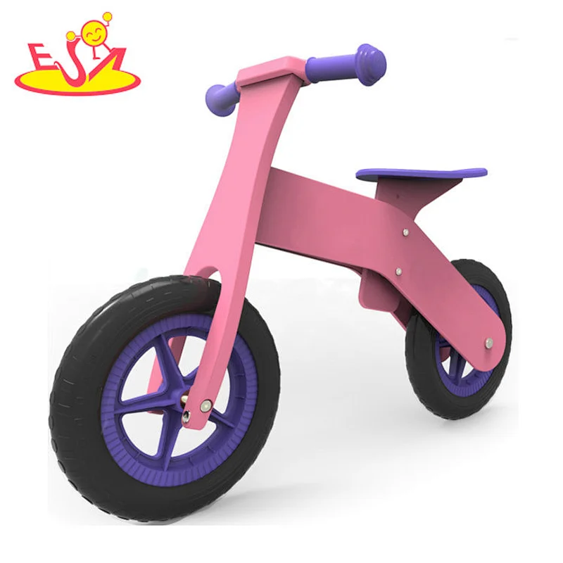 Customize preshcool wooden pink balance bike for girls  W16C262