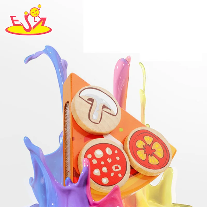 High quality preschool pretend play cutting wooden toy food set for children W10B385