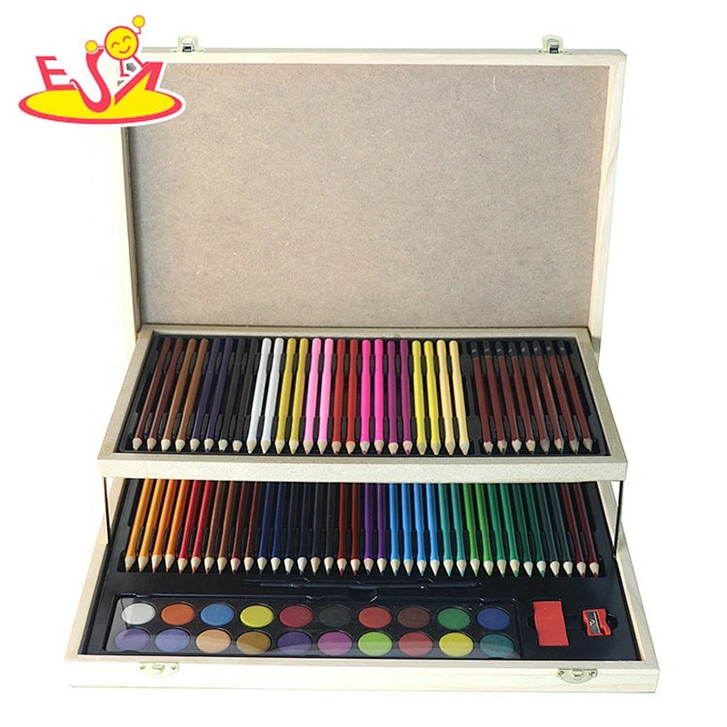 2021 Hot selling  exclusive art supplier 92PCS drawing wood Art set W12B178