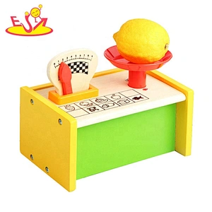 Hot sale intelligent pink wooden assemble tools platform scale toy for children W10D290