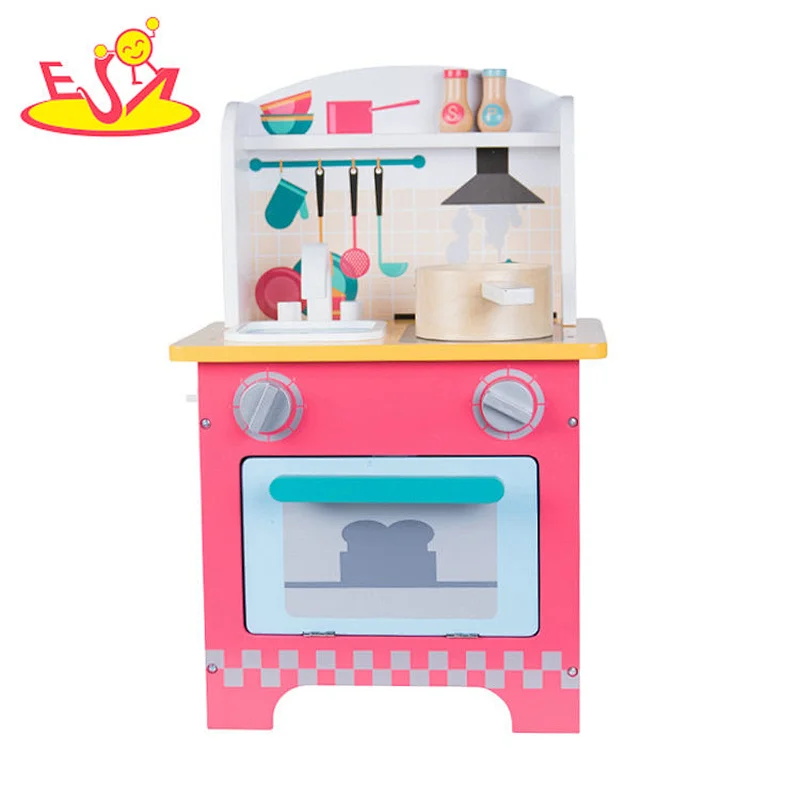 Customize preschool wooden kitchen set toys for kids W10C510