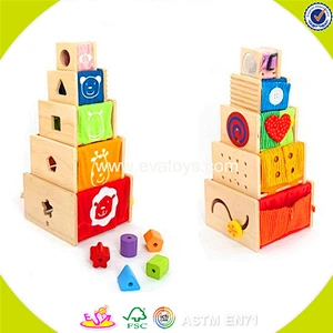 wholesale fashion kids geometric wooden blocks children geometric wooden blocks W13D086