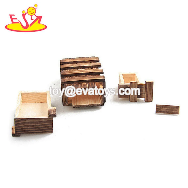 2021 New arrived fashion puzzle toy newest brain teaser wooden unlock toy for kids W11C075