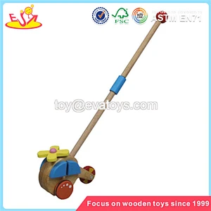 New arrived cartoon wooden animal car pull toy for kids W05A031