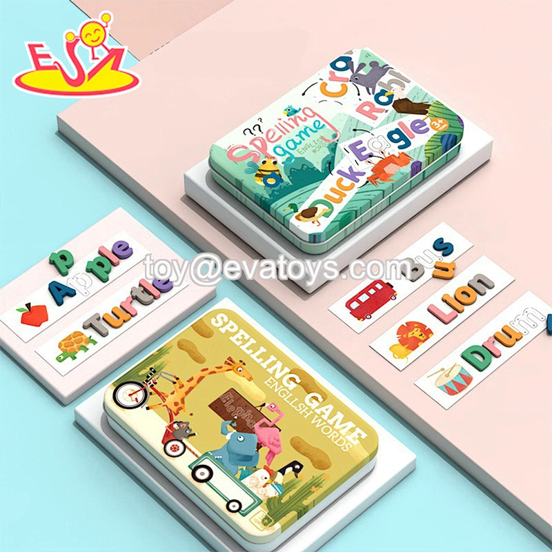 Whole sale preschool wooden cartoon study toys for kids W12E100