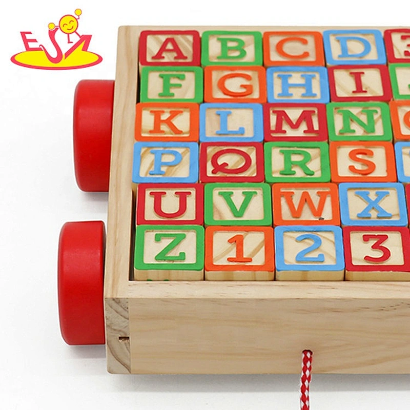 2021 wholesale Wooden blocks car for toddlers W13C045