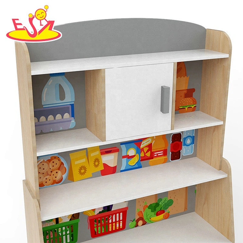 2021 Wholesale  wooden supermarket shelf for kids  W10A116B