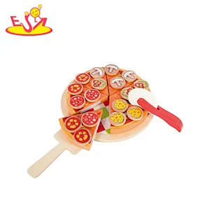 High quality preschool pretend play cutting wooden toy food set for children W10B385