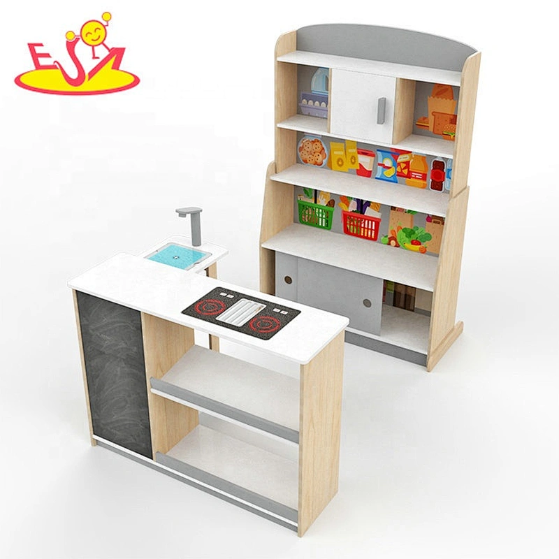 2021 Wholesale  wooden supermarket shelf for kids  W10A116B