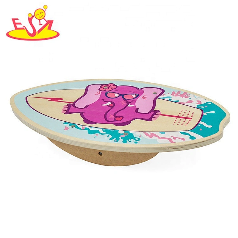 2021 New hottest  wooden wobble balance board for kids W01D075