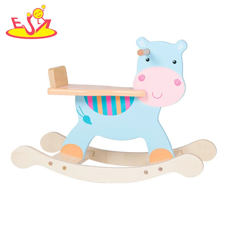 2021 New design wooden lion rocking horse for baby  W16D126
