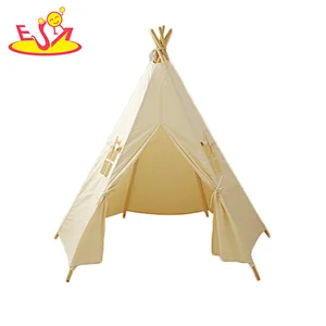 2021 Most popular pure cotton kids tepee tents indoor for boys and girls   W08L045A