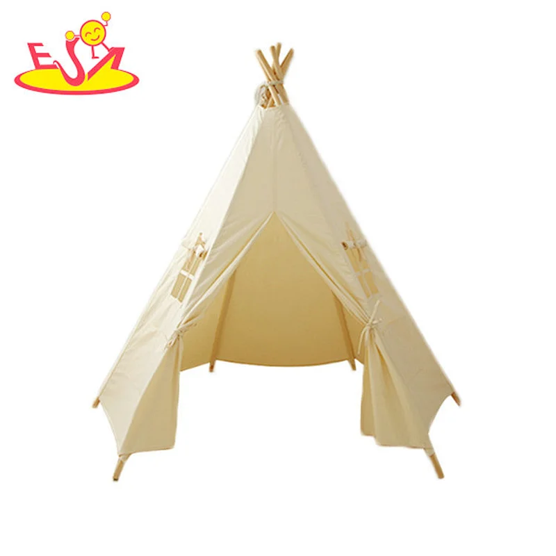 2021 Most popular pure cotton kids tepee tents indoor for boys and girls   W08L045A