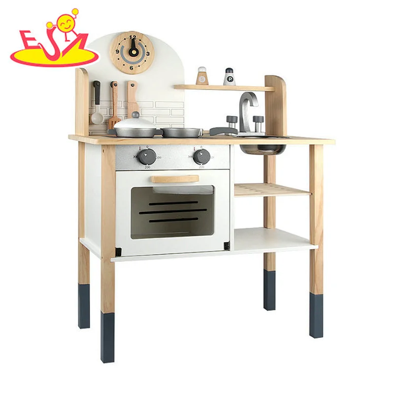 2021 Creative solid wood wooden kitchen for children W10C619