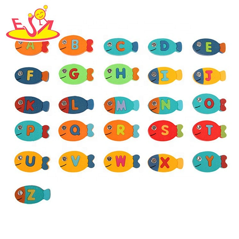 Top sale classical intelligent fishing wooden magnetic toys for kids W01A398