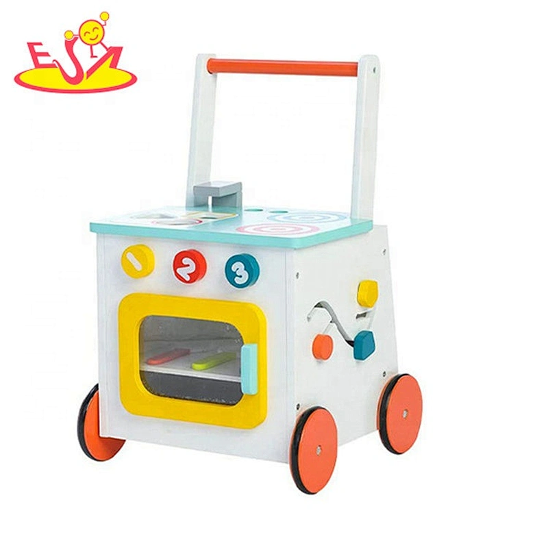 2021 Top sale educational wooden baby activity walker for kids W16E167