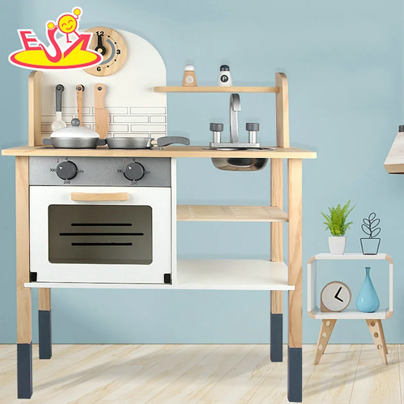 2021 Creative solid wood wooden kitchen for children W10C619