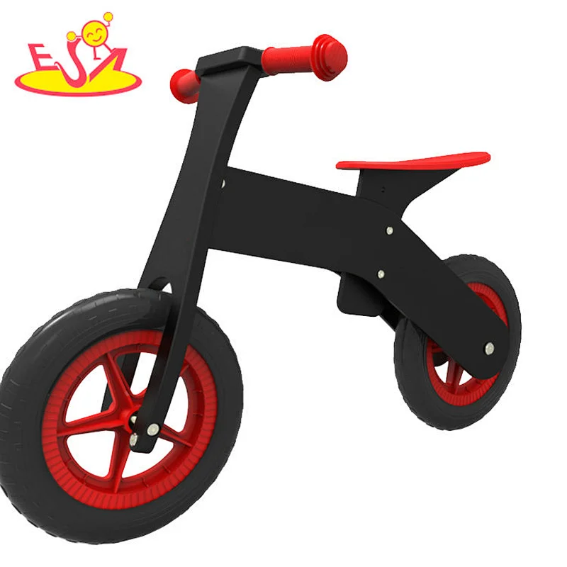 High quality black and red wooden balance bike for kids playing  W16C257