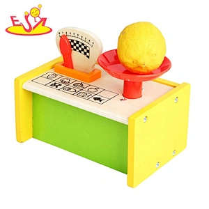 Hot sale intelligent pink wooden assemble tools platform scale toy for children W10D290