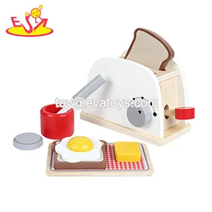 High quality eduacational toaster set wooden toy for children W10D258A