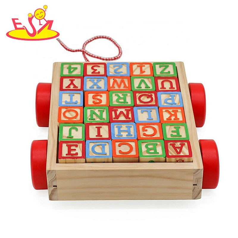2021 wholesale Wooden blocks car for toddlers W13C045