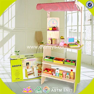 2018 New design wooden market shop toy children wooden market shop toy educational wooden market shop toy W10A061