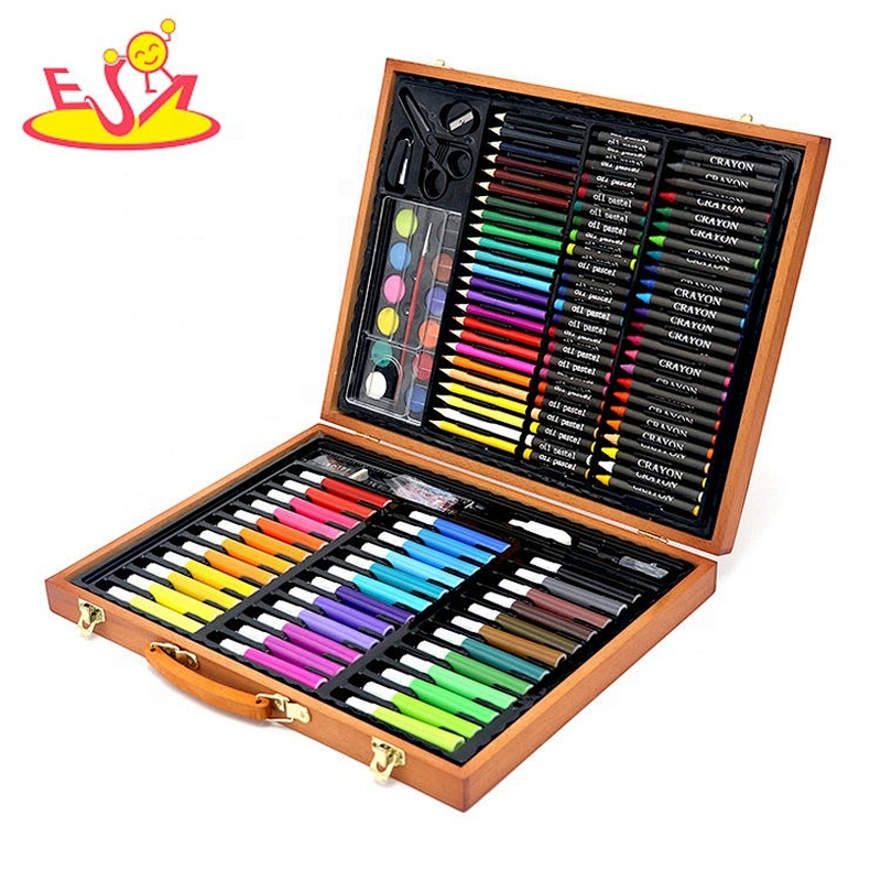 2021 Hot selling 150PCS drawing set in wooden case for kids gift W12B176