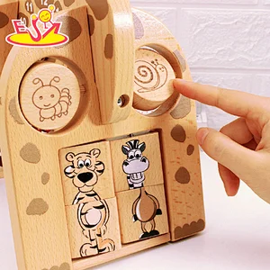 2021 New arrival animal shape wooden bead maze car toy for toddlers W11B280