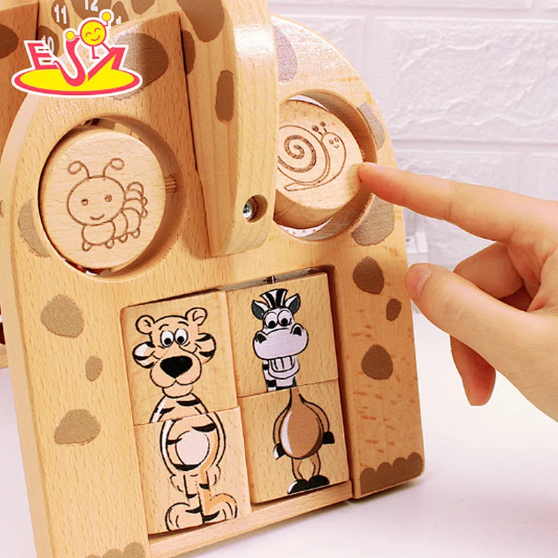 2021 New arrival animal shape wooden bead maze car toy for toddlers W11B280