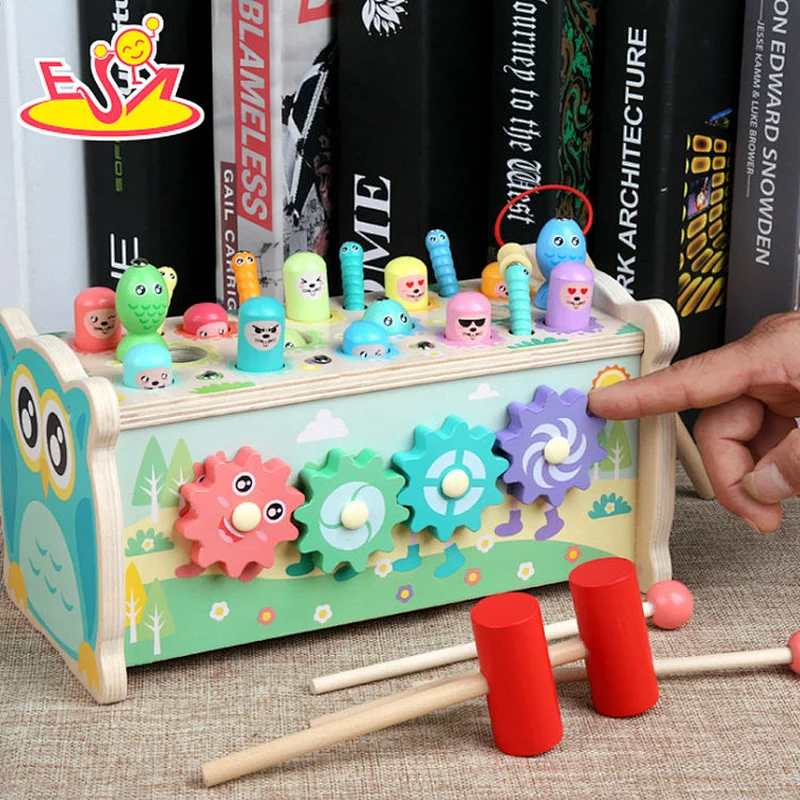 High quality funny wooden baby hammer toy for wholesale W11G083