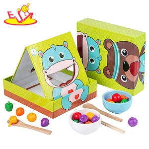 2021 New design educational wooden cartoon study toys for children W12E097