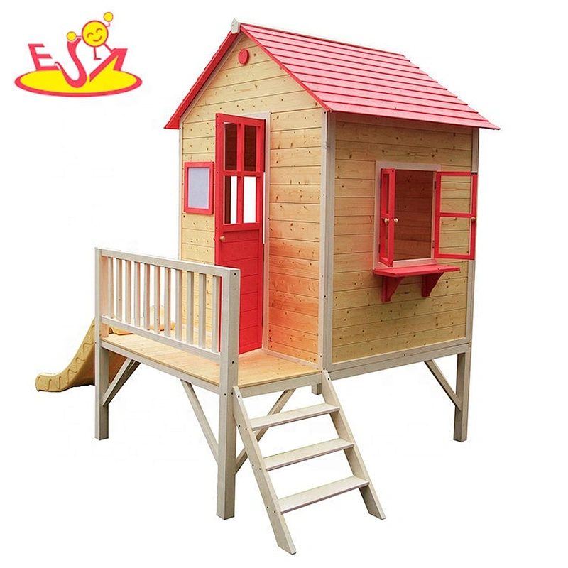 High grade simulation outdoor wooden house toys for kids garden playing W01D079A