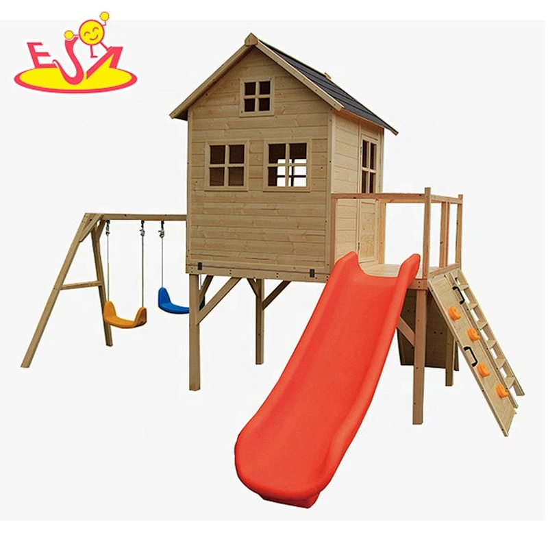 2021 New hottest backyard large wooden playhouse for Kids outdoor play W01D081B