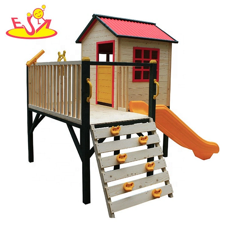 High quality outdoor wooden house toys for kids garden playing W01D079B