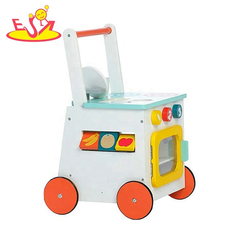 2021 Top sale educational wooden baby activity walker for kids W16E167