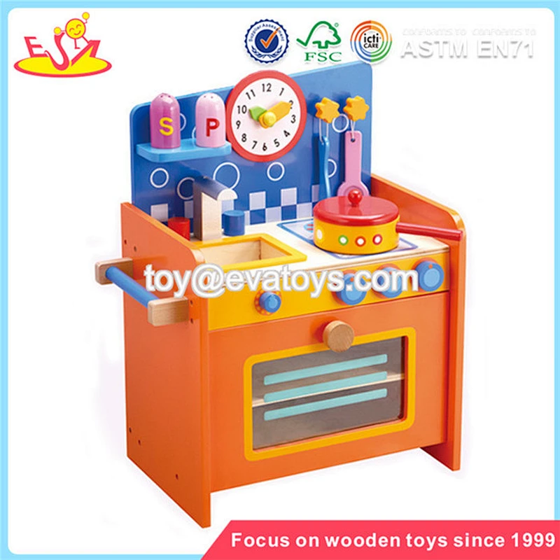 High quality preschool kids play barbecue wooden toy bbq set for kids W10D317