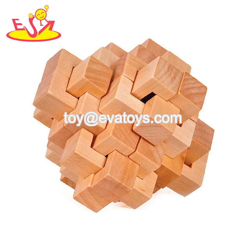 2021 New arrived fashion puzzle toy newest brain teaser wooden unlock toy for kids W11C075