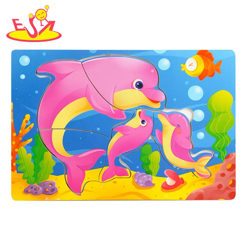 Wooden wooden animal shape puzzle W14D219
