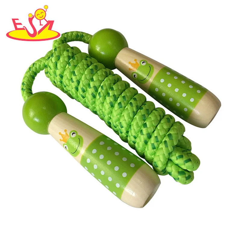 2020  kids jump hand rope skipping for Best quality speed wooden wholesale W01A364
