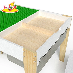 High quality kindergarten educational DIY wooden Wooden table and chairs for kids W08G303