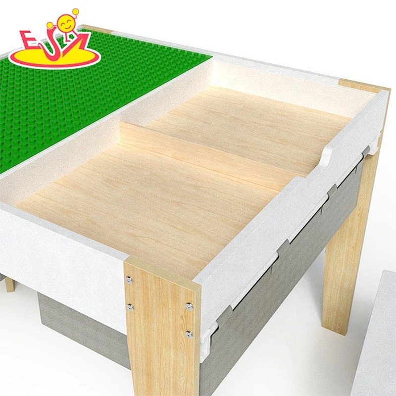 High quality kindergarten educational DIY wooden Wooden table and chairs for kids W08G303