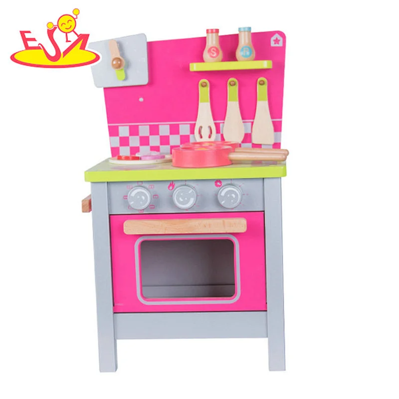 Customize preschool wooden kitchen set toys for kids W10C510