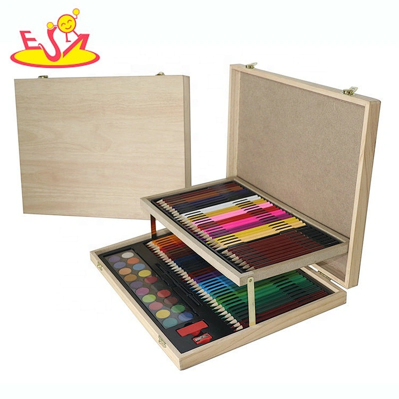 2021 Hot selling  exclusive art supplier 92PCS drawing wood Art set W12B178