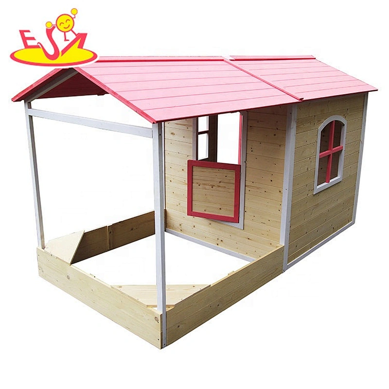 Children outdoor wooden house toys for kids garden playing W01D087A