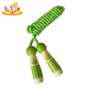 2020  kids jump hand rope skipping for Best quality speed wooden wholesale W01A364