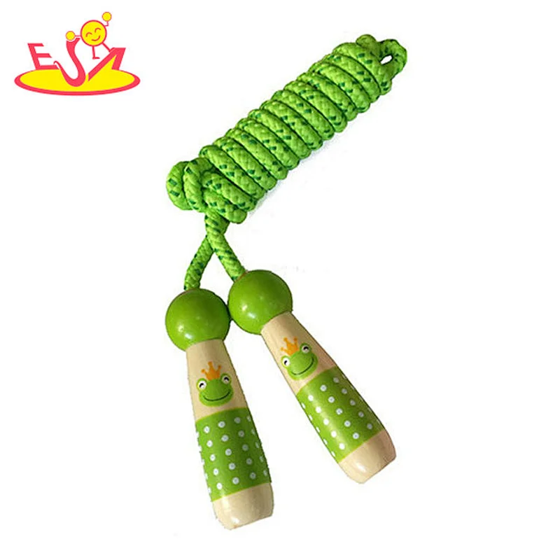 2020  kids jump hand rope skipping for Best quality speed wooden wholesale W01A364